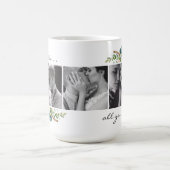 Liebe ist alles, was Sie brauchen Blumenpaare Foto Kaffeetasse (Mittel)