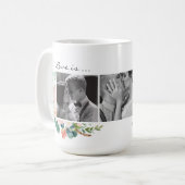 Liebe ist alles, was Sie brauchen Blumenpaare Foto Kaffeetasse (Vorderseite Links)