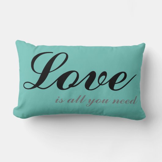 Liebe ist alles, was Sie brauchen Cushion Blue Lendenkissen (Vorderseite)