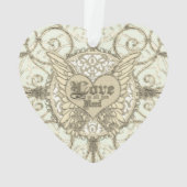 Liebe ist alles, was Sie brauchen Engel Wings and  Ornament (Rückseite)