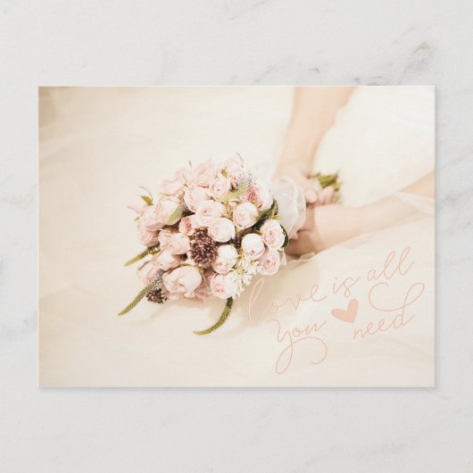 Liebe ist alles, was Sie brauchen - Hochzeit Postkarte (Vorderseite)