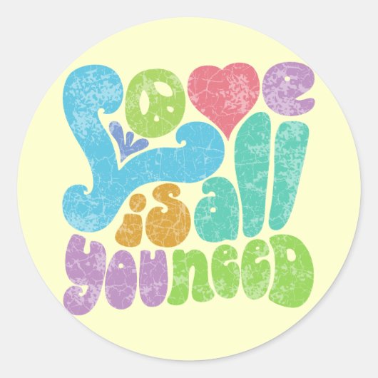 Liebe ist alles, was Sie brauchen II Runder Aufkleber (Vorderseite)