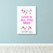 Liebe ist alles, was Sie brauchen Leinwanddruck (Insitu (Holzboden))