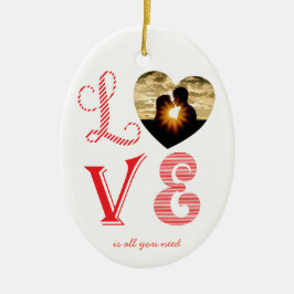 Liebe ist alles, was Sie brauchen New Family Weihn Keramik Ornament