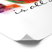 Liebe ist alles, was Sie brauchen Poster bunt Text (Ecke)