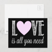 Liebe ist alles, was Sie brauchen Postkarte (Vorne/Hinten)