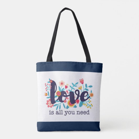 "Liebe ist alles, was Sie brauchen" Tasche (Rückseite)