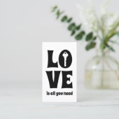 Liebe ist alles, was Sie brauchen und eine gute LO Visitenkarte (Stehend Vorderseite)