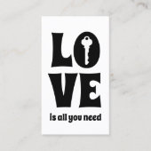 Liebe ist alles, was Sie brauchen und eine gute LO Visitenkarte (Vorderseite)