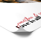 Liebe ist alles, was Sie für ein Foto brauchen Poster (Ecke)