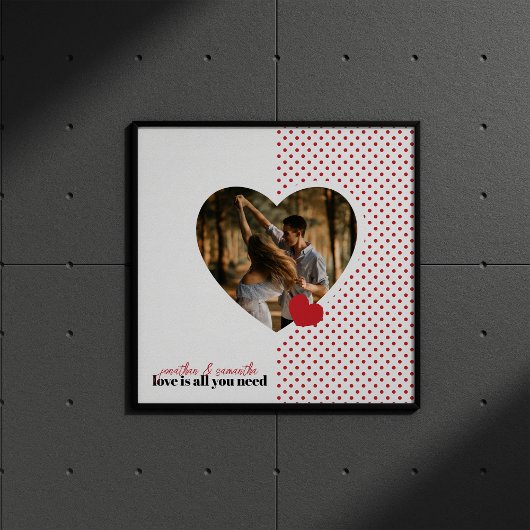 Liebe ist alles, was Sie für ein Foto brauchen Poster