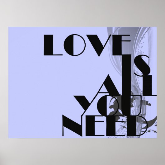 Liebe ist alles, was Sie für Typografie brauchen Poster (Vorne)