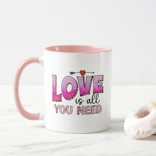 Liebe ist alles, was Sie Tasse brauchen - Valentin (Mit Donut)