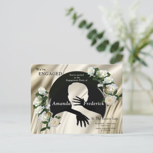 Liebe ist Alles, was Verlobung gibt Einladungspostkarte (Stehend Vorderseite)