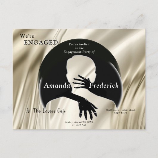 Liebe ist Alles, was Verlobung gibt Einladungspostkarte (Vorderseite)