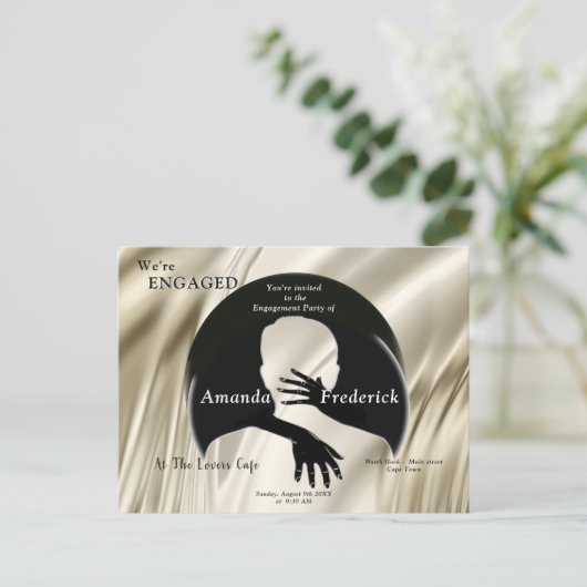 Liebe ist Alles, was Verlobung gibt Einladungspostkarte (Stehend Vorderseite)