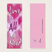 Liebe ist alles, was wir Mini-Karten brauchen - Ge (Vorne & Hinten)