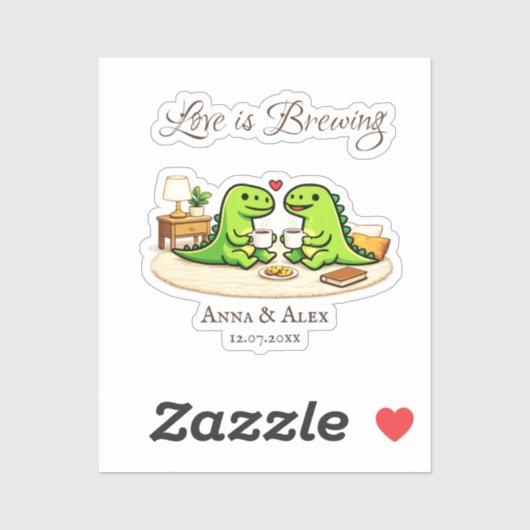 Liebe ist am Brodeln Aufkleber (Blatt)