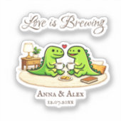 Liebe ist am Brodeln Aufkleber (Vorderseite)