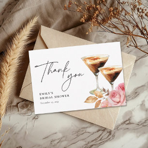 Liebe ist am Brodeln Elegante Bridal Shower Dankeskarte