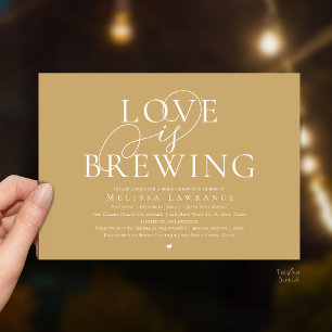 Liebe ist am Brodeln Elegante Schrift Brautparty-E Einladung