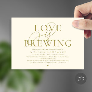 Liebe ist am Brodeln Elegante Schrift Brautparty-E Einladung