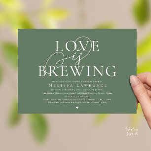 Liebe ist am Brodeln Elegante Schrift Brautparty-E Einladung