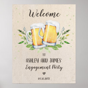 Liebe ist am Brodeln Engagement Party Willkommenss Poster