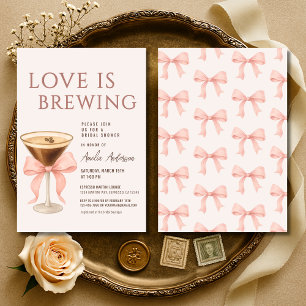 Liebe ist am Brodeln Espresso Martini Junggeselli Einladung