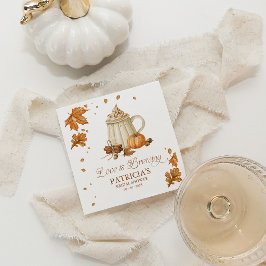 Liebe ist am Brodeln Herbstblätter fallen Brautpar Serviette
