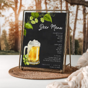 Liebe ist am Brodeln Hochzeitsbierkarte Poster