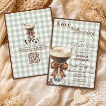 Liebe ist am Brodeln QR-Code Espresso Brautparty