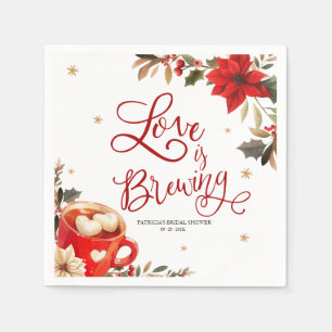 Liebe ist am Brodeln Weihnachts-Brautabschiedspart Serviette