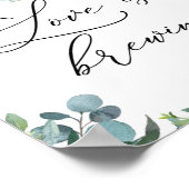 Liebe ist am Brodeln Zeit für Tee Schild (Ecke)