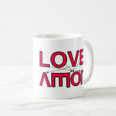 Liebe ist Amor Kaffeetasse (VorderseiteRechts)