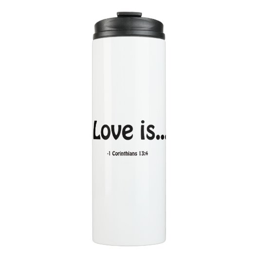 Liebe ist Anpassen Es fügen Sie Namen oder Initial Thermosbecher (Vorderseite)