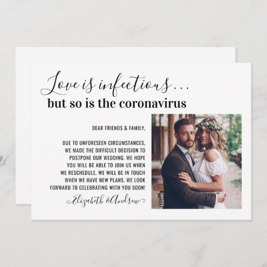 Liebe ist ansteckendes Foto Ändern des Datums Hoch Ankündigung (Vorne/Hinten)