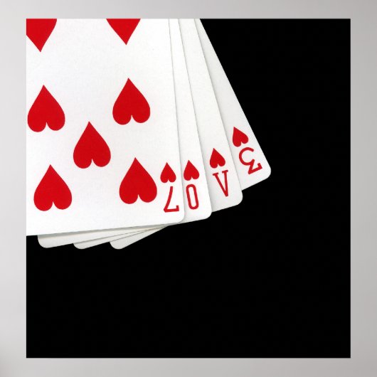 Liebe ist auf dem Kartenplakat Poster (Vorne)