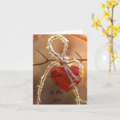 ***LIEBE IST AUF UNSERER JAHRESKARTE** KARTE (Gelbe Blume)