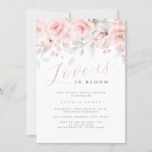 Liebe ist aufgeblüht Floral Blush Brautparty Einladung