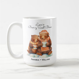 Liebe ist Bärensüße Niedlicher Cartoon Cuddle Kaffeetasse