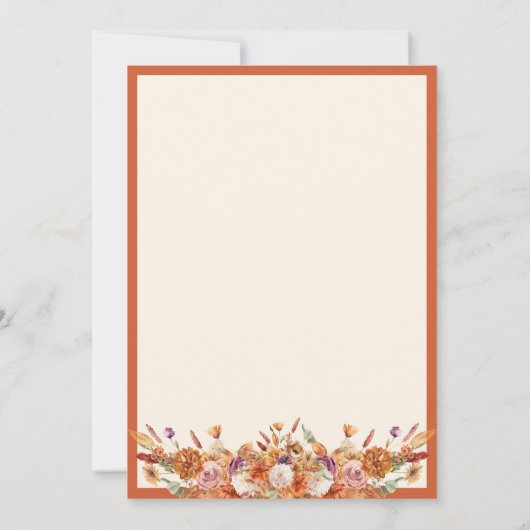 Liebe ist Bauchfall Blumenkaffee Brautparty Einladung (Rückseite)