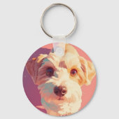 Liebe ist bedingungslos, vor allem von einem Hund. Schlüsselanhänger (Rückseite)