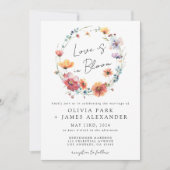 Liebe ist bei Blumenzeremonie Einladung (Vorderseite)