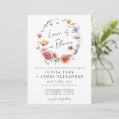 Liebe ist bei Blumenzeremonie Einladung (Stehend Vorderseite)