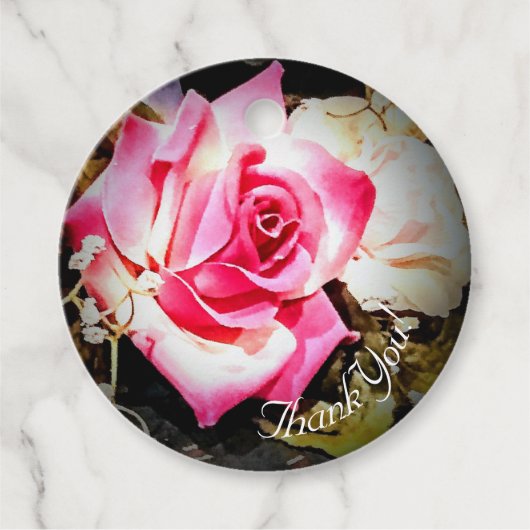 Liebe ist bei Hochzeiten der Rose Bloom Geschenkanhänger (Vorderseite)