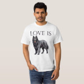 Liebe ist belgischer Schafhund T-Shirt (Vorne ganz)