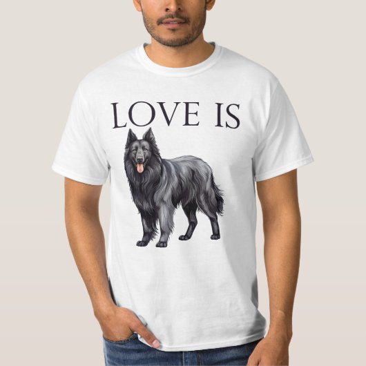Liebe ist belgischer Schafhund T-Shirt (Vorderseite)