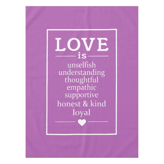 Liebe ist ... benutzerdefiniertes Tischtuch Tischdecke (Vorderseite)