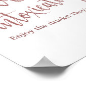 Liebe ist berauschende Rose Gold Glitzer 8x10 Zeic Poster (Ecke)